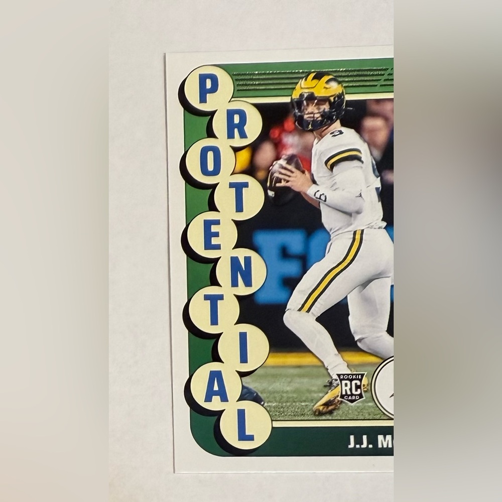 2024 Panini -Protential Score J.J. McCarthy Rookie Card # 10 - Picture 4 of 8